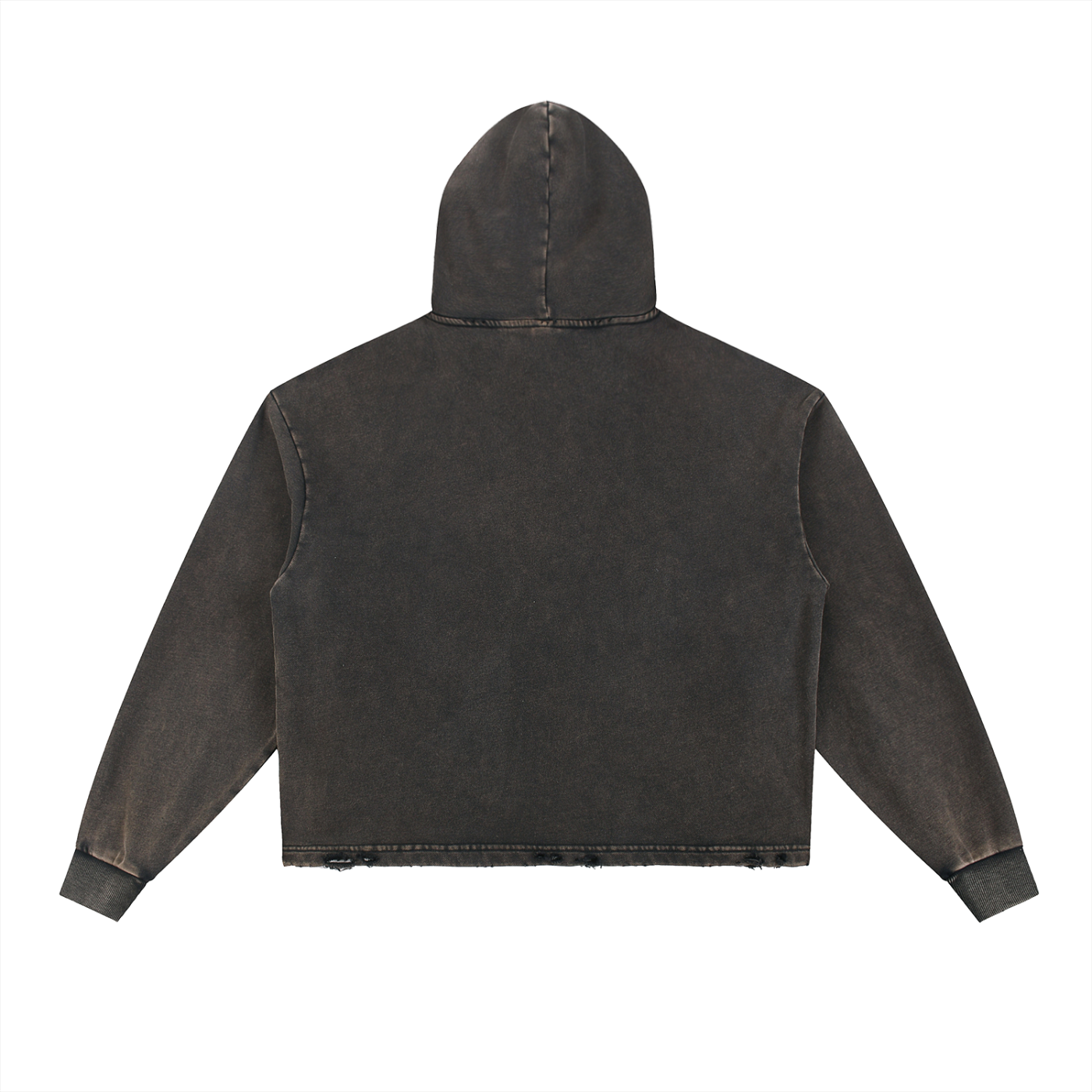Faith Vintage Washed Frayed-Hem Hoodie